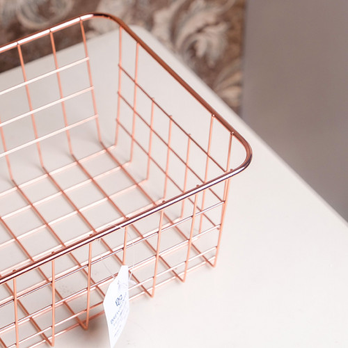 Tabletop Display Basket Rose Gold 28 x 22cm 2