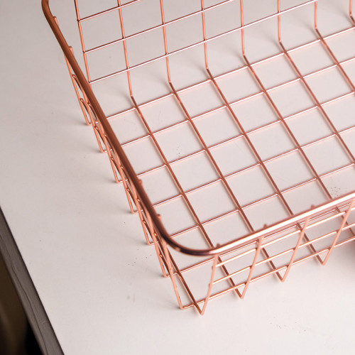 Tabletop Display Basket Rose Gold 28 x 22cm 3