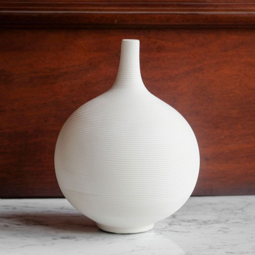 Tranquil White Decorative Vase