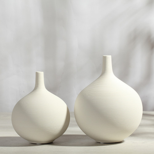 Tranquil White Decorative Vase 4