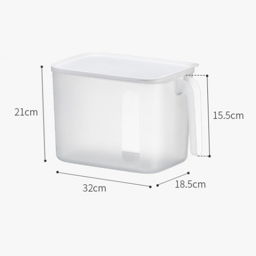 Transparent Sealed Storage with Handle - 32 x 18.5 x 21cm 10