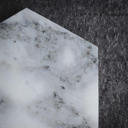 Hexagon Marble Coaster White 2