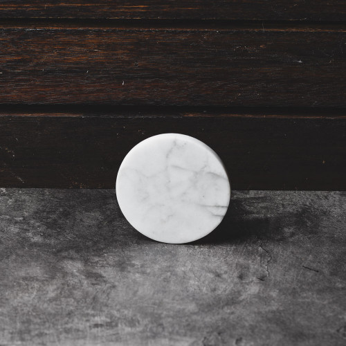 Round Marble Coaster White 2