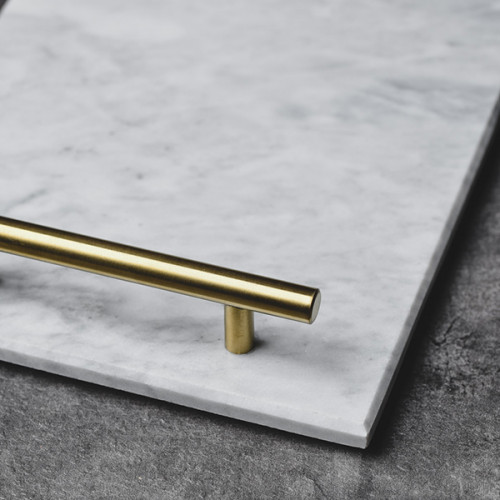 Rectangular Marble Platter Gold Bar Handle 11.6" 4