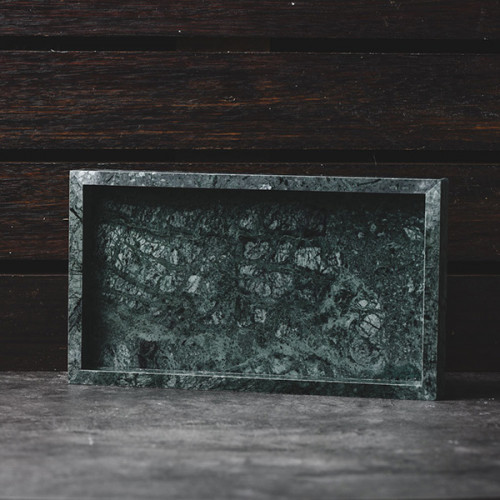Rectangular Marble Tray Green 28cm x 15.5cm 2