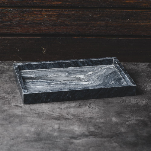 Rectangular Marble Tray Black 30cm x 20cm