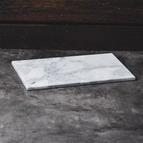 Thin Rectangular Marble Board White 29cm x 15.5cm