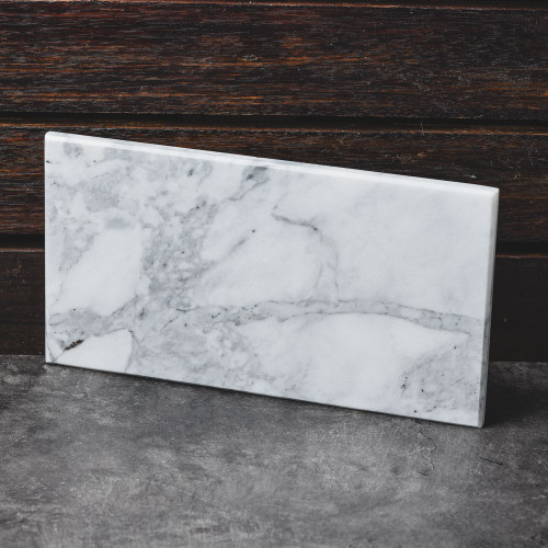 Thin Rectangular Marble Board White 29cm x 15.5cm 2