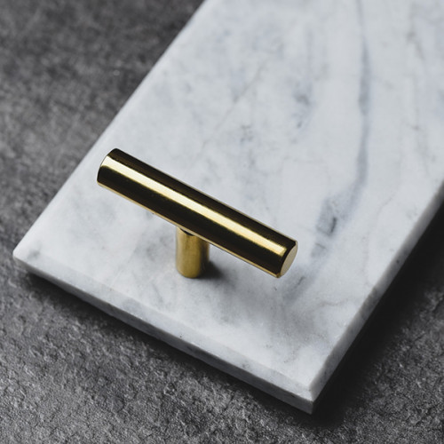 Long Marble Tray White w/ Handle 29.5cm x 9.5cm 4