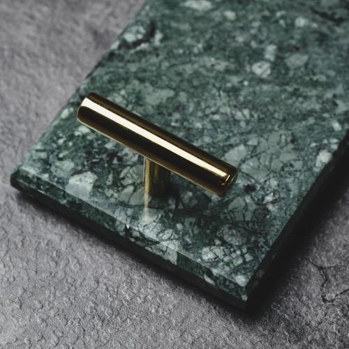 Long Marble Tray Green w/ Handle 29.5cm x 9.5cm 5