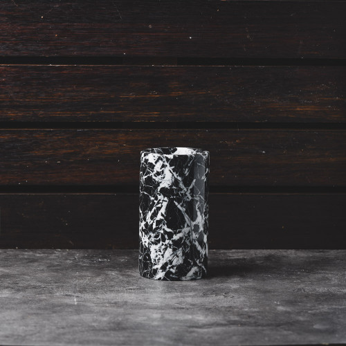 Marble Décor Vase Black Tall 8.5cm x 15cm