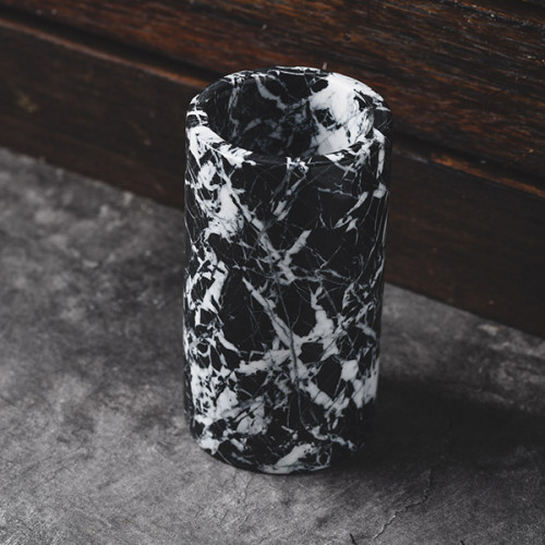 Marble Décor Vase Black Tall 8.5cm x 15cm 2
