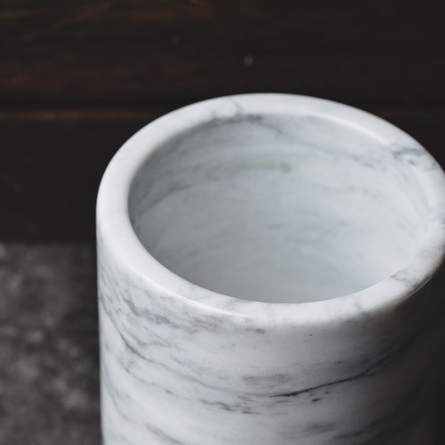 Marble Décor Vase White 16.5cm 3