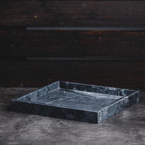 Square Marble Tray Black 25cm x 25cm