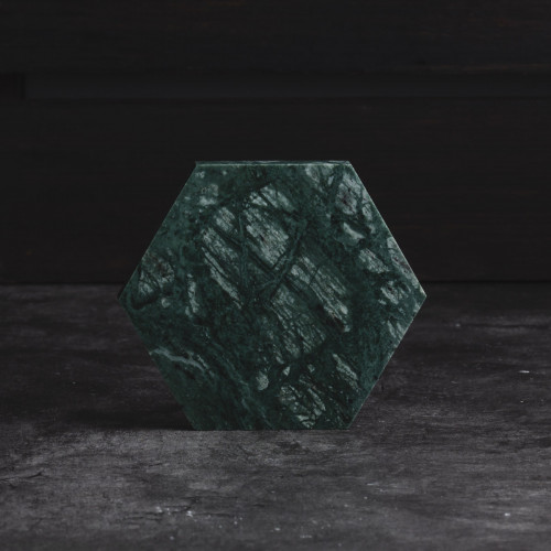 Hexagon Marble Coaster Green 3