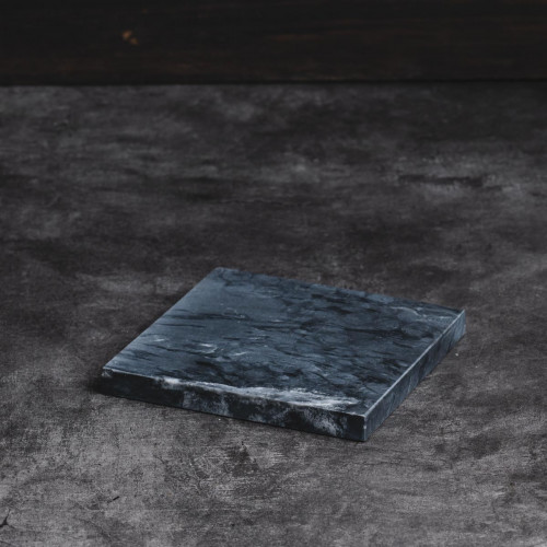 Square Marble Coaster Black