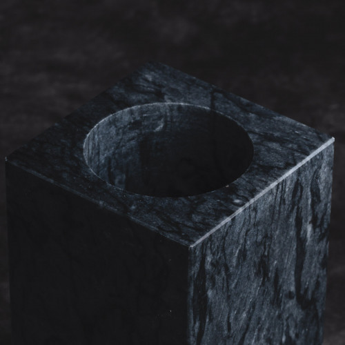Marble Toothbrush Holder Black Single 2