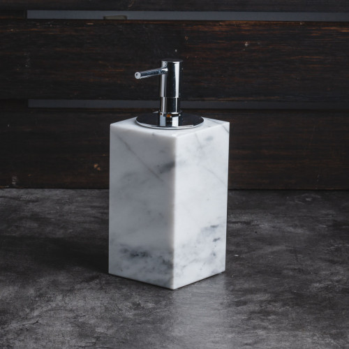Marble Soap Dispenser White
