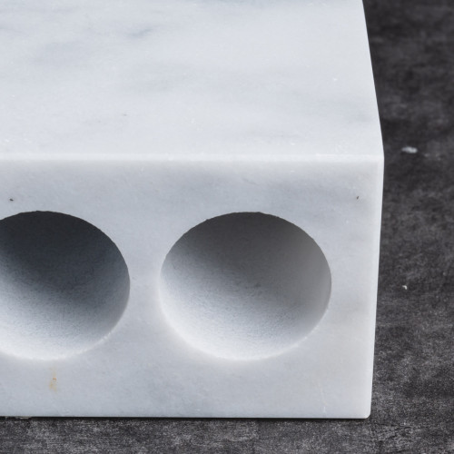 Marble Toothbrush Holder White 3-Hole 3