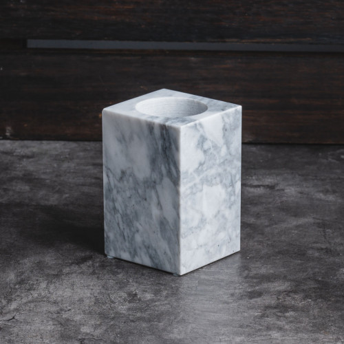 Marble Toothbrush Holder White Single