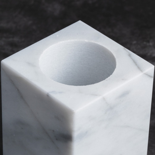 Marble Toothbrush Holder White Single 2