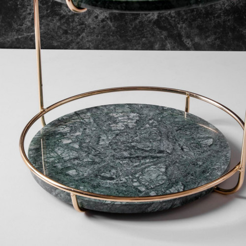 Marble 2 Tier Standing Tray - Green 5