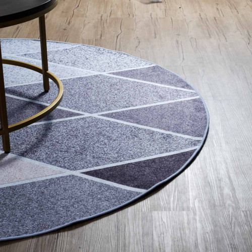 Geometric HY65 Floor Carpet Round 200cm 2