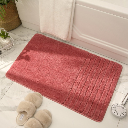 Simple Luxury Bath Rug Burgundy
