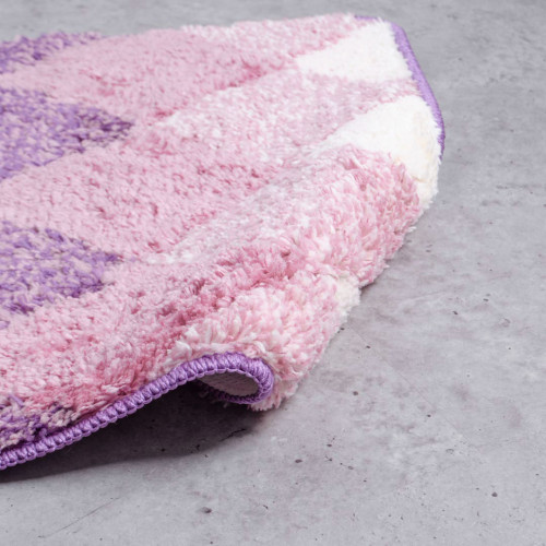 Diamond Bath Rug Violet 2