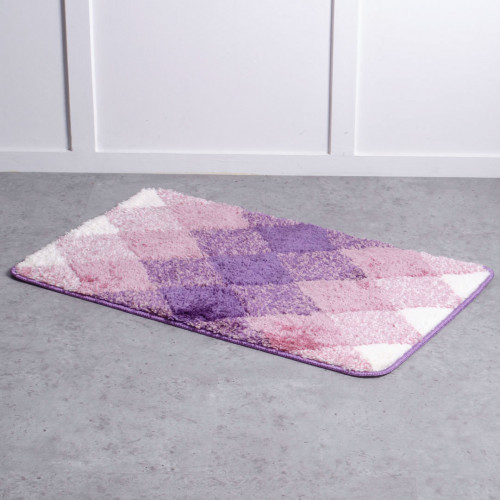 Diamond Bath Rug Violet 3