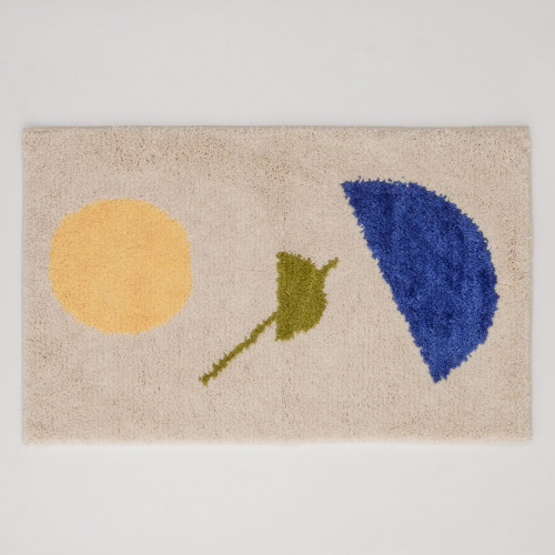 Sunset Beige Bath Rug