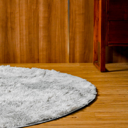 Cozhome Fluffy Area Rug Round 160cm - Grey 4