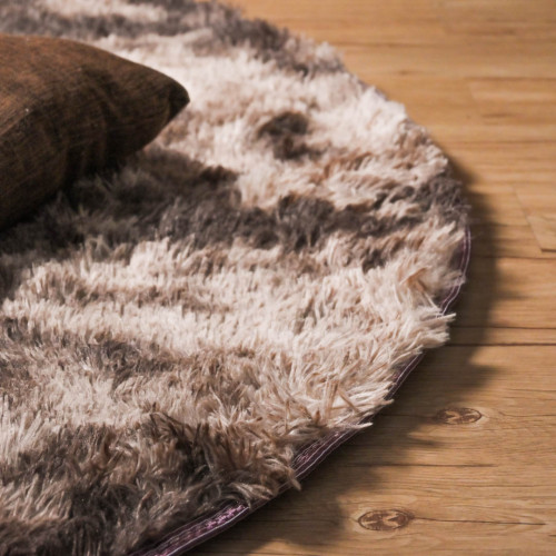 Cozhome Fluffy Area Rug Round 160cm - Coffee 4