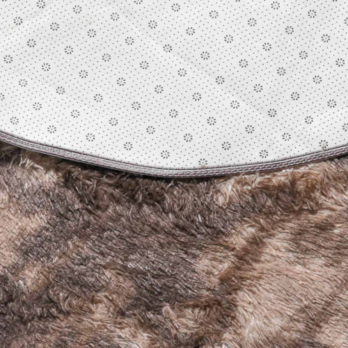 Cozhome Fluffy Area Rug Round 160cm - Coffee 6