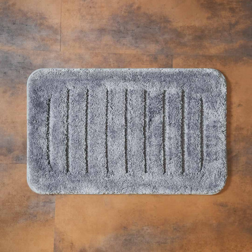 Utopia Dark Gray Bath Rug