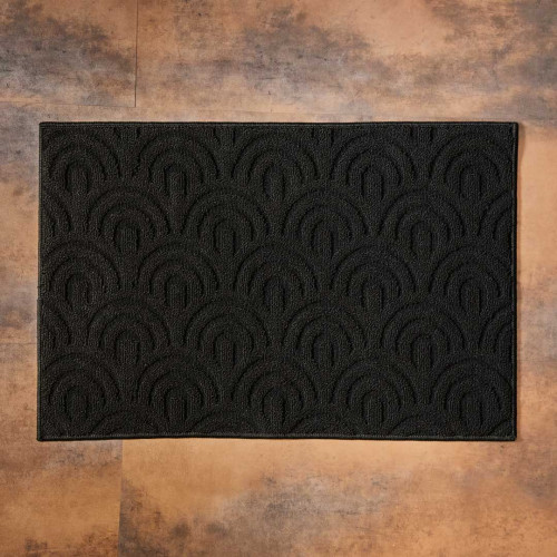 Black Half Circles Doormat