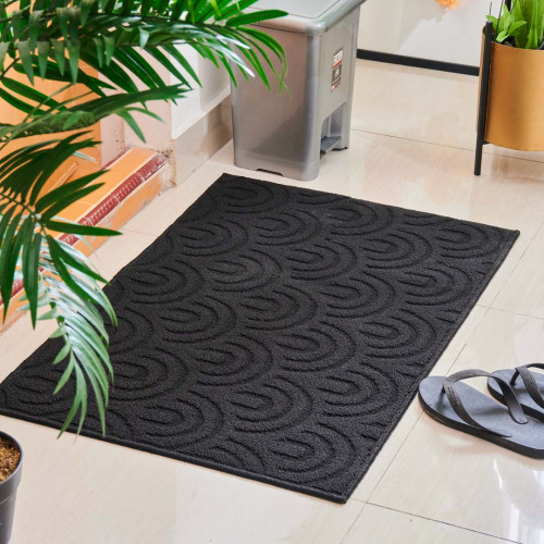 Black Half Circles Doormat 5
