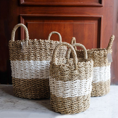Handwoven Basket Round - Borneo Weave 2