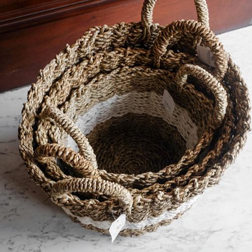 Handwoven Basket Round - Borneo Weave 3