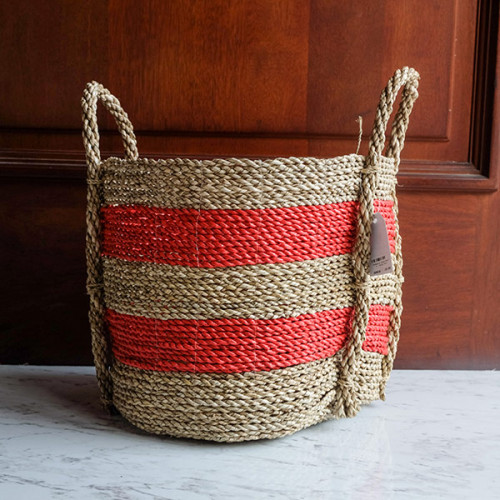 Handwoven Basket Round - Merapi Weave