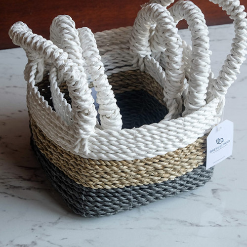 Handwoven Basket Square - Kenari Weave 3
