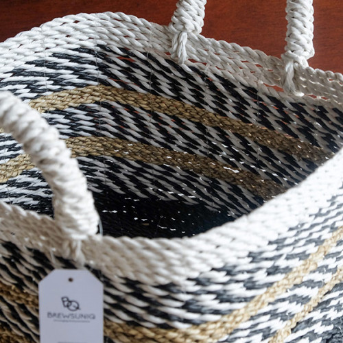 Handwoven Basket Square - Earthy Black 2