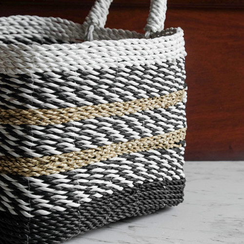 Handwoven Basket Square - Earthy Black 3