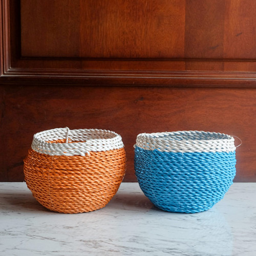 Handwoven Short Basket Round 3