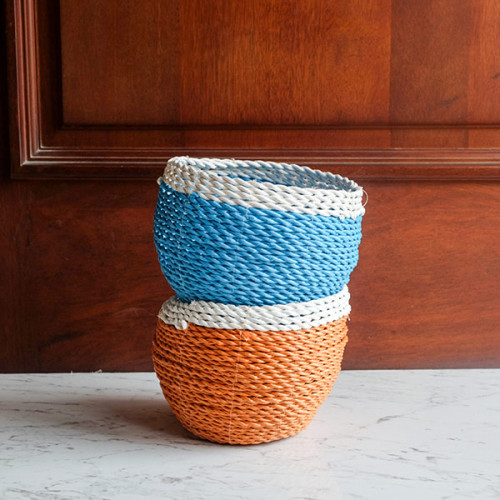 Handwoven Short Basket Round 4