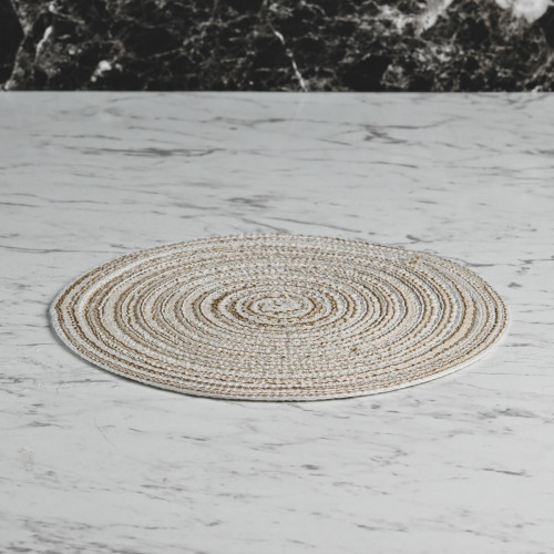 Round Woven Placemat Small Beige