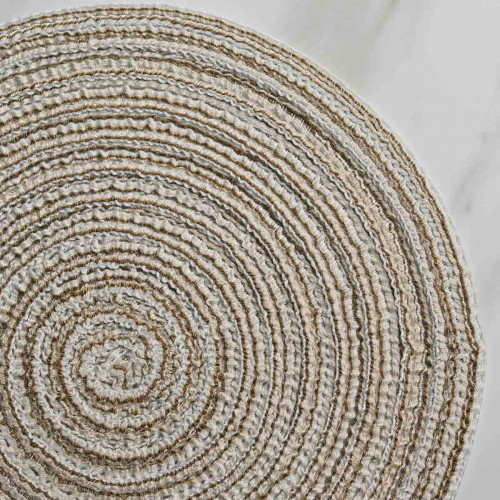 Round Woven Placemat Small Yellow 3