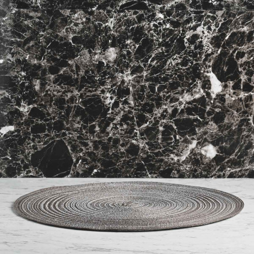 Round Woven Placemat Large Gray