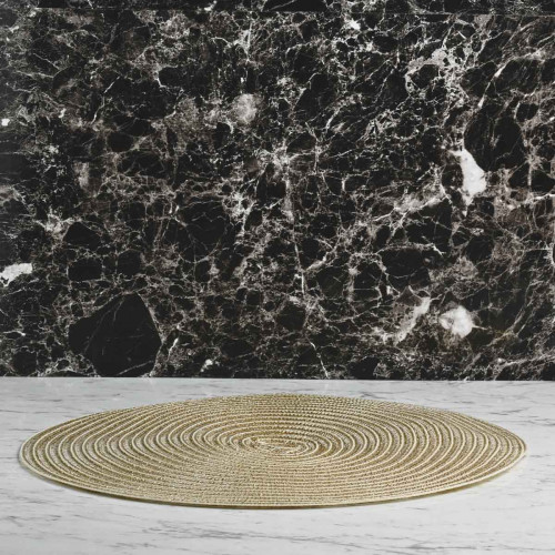 Round Woven Placemat Large Yellow