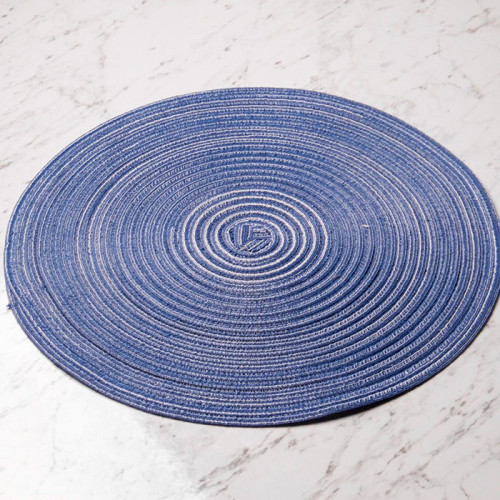 Round Woven Placemat Large Gray